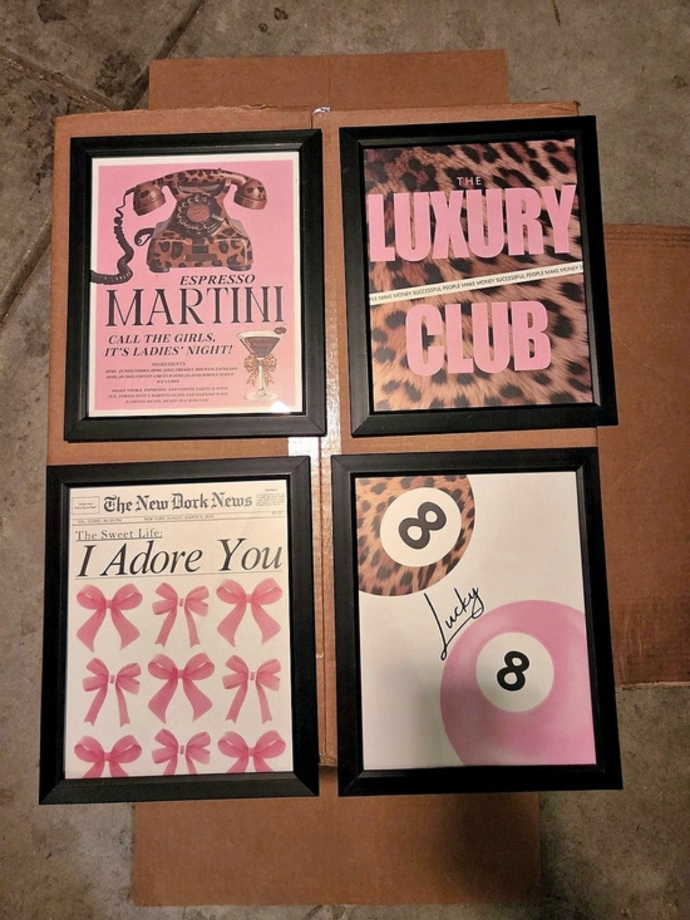 Trendy Leopard - 8x10 Leopard Print Wall Art Set
